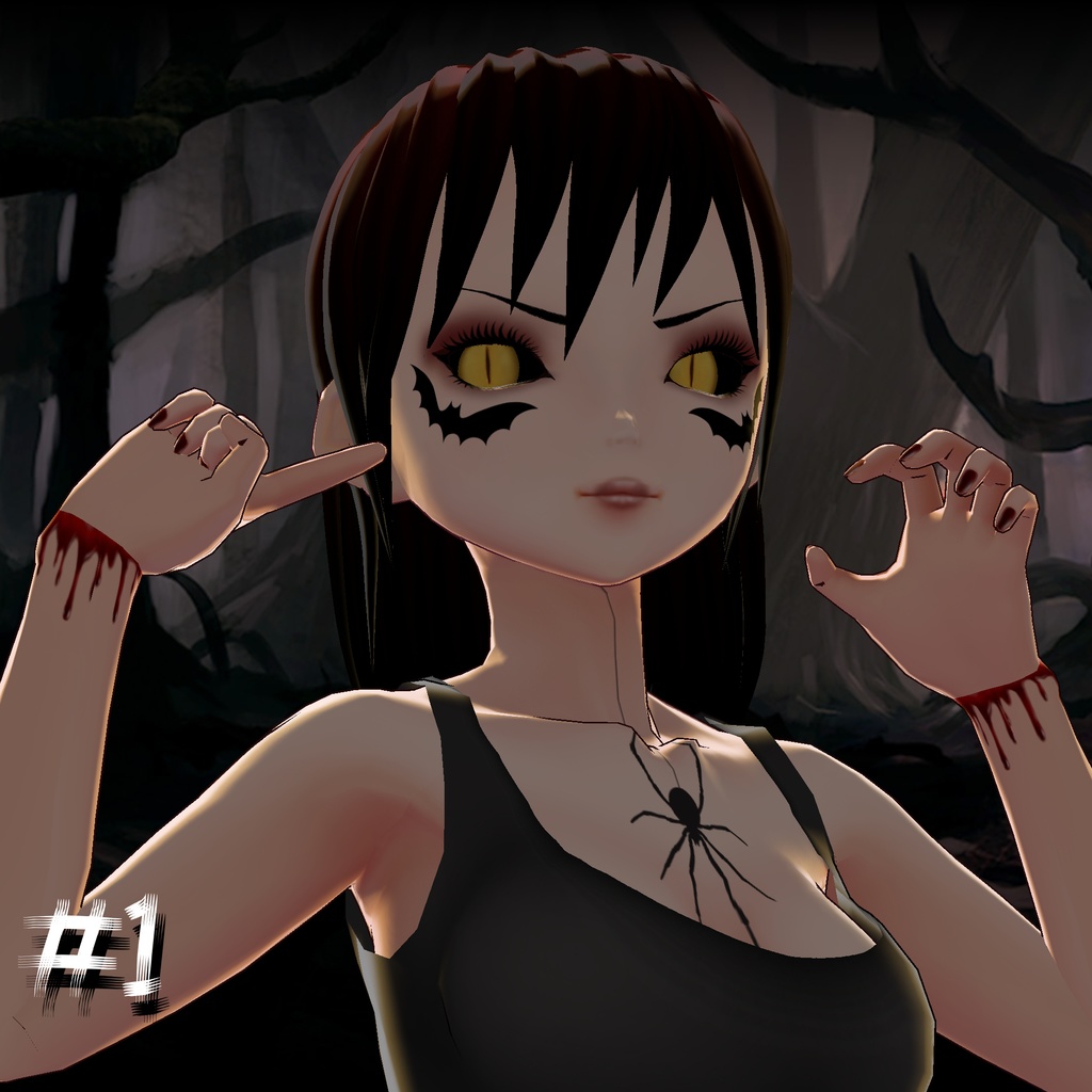 #1 ~ Free Bat Face Paint for VRoid Studio