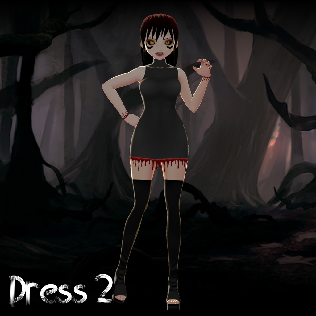 #3 ~ Free Bloody Dresses for VRoid Studio