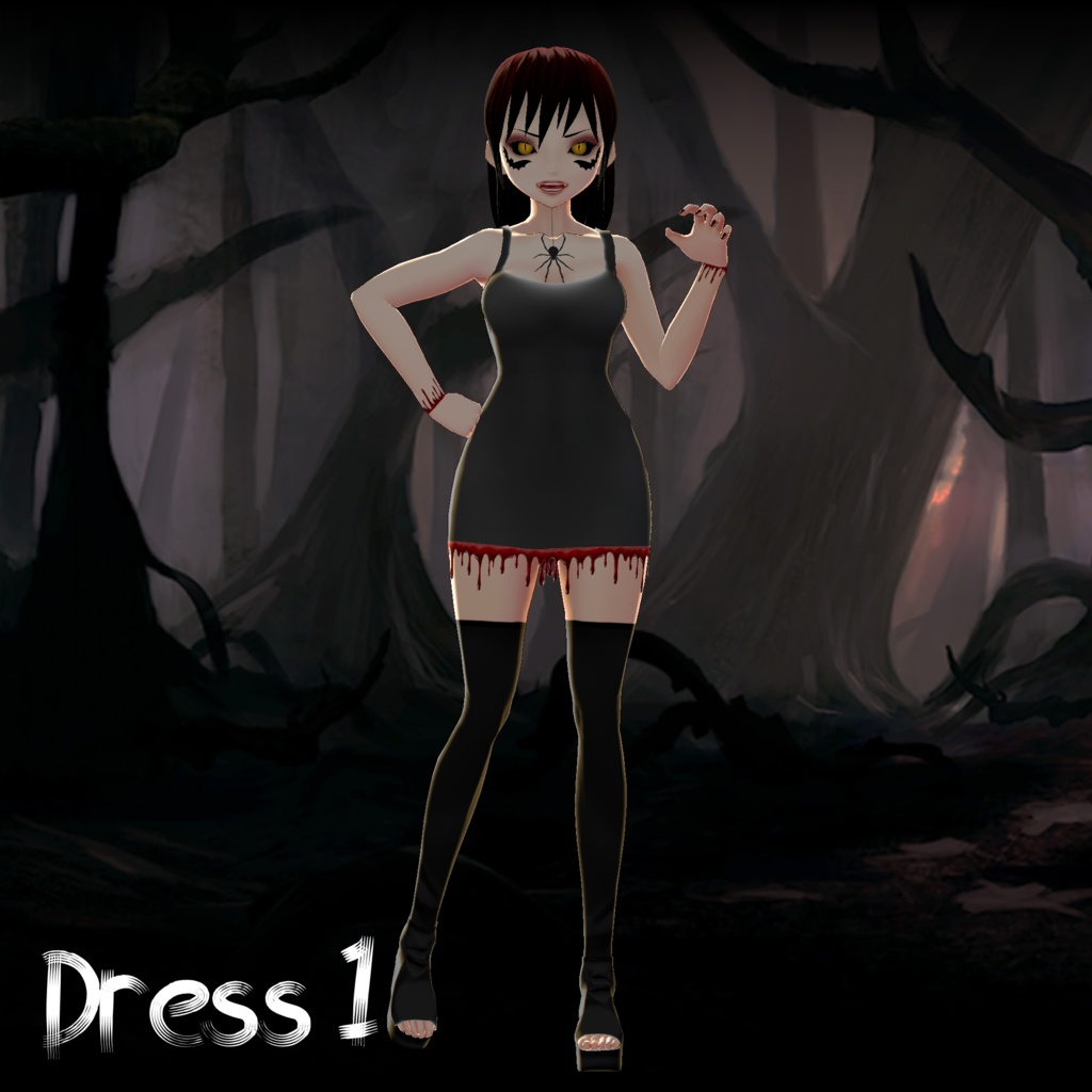 #3 ~ Free Bloody Dresses for VRoid Studio