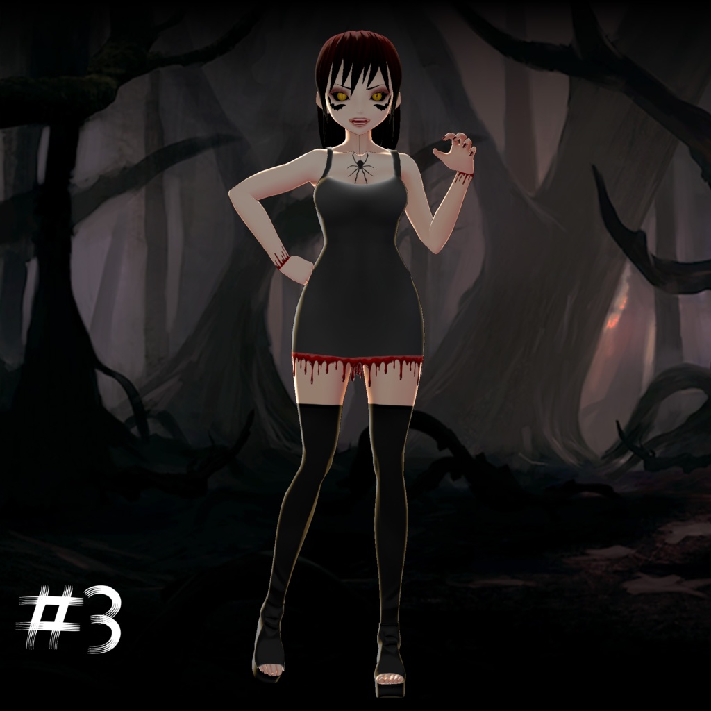 #3 ~ Free Bloody Dresses for VRoid Studio
