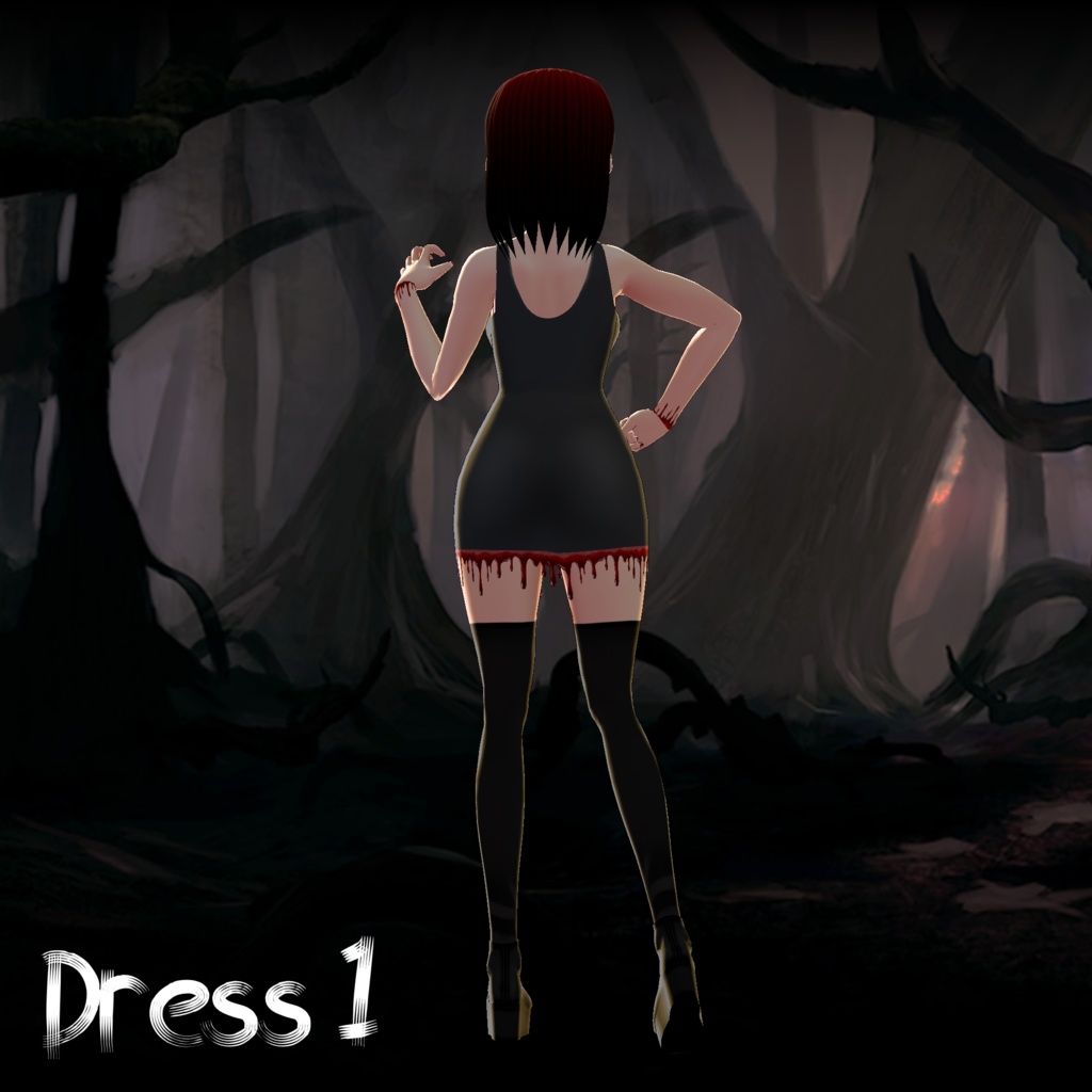 #3 ~ Free Bloody Dresses for VRoid Studio