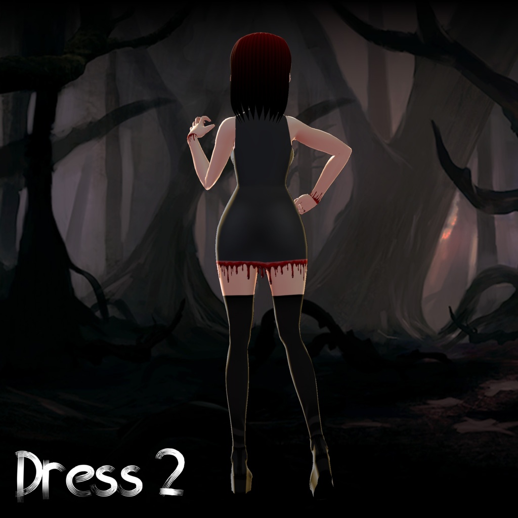 #3 ~ Free Bloody Dresses for VRoid Studio