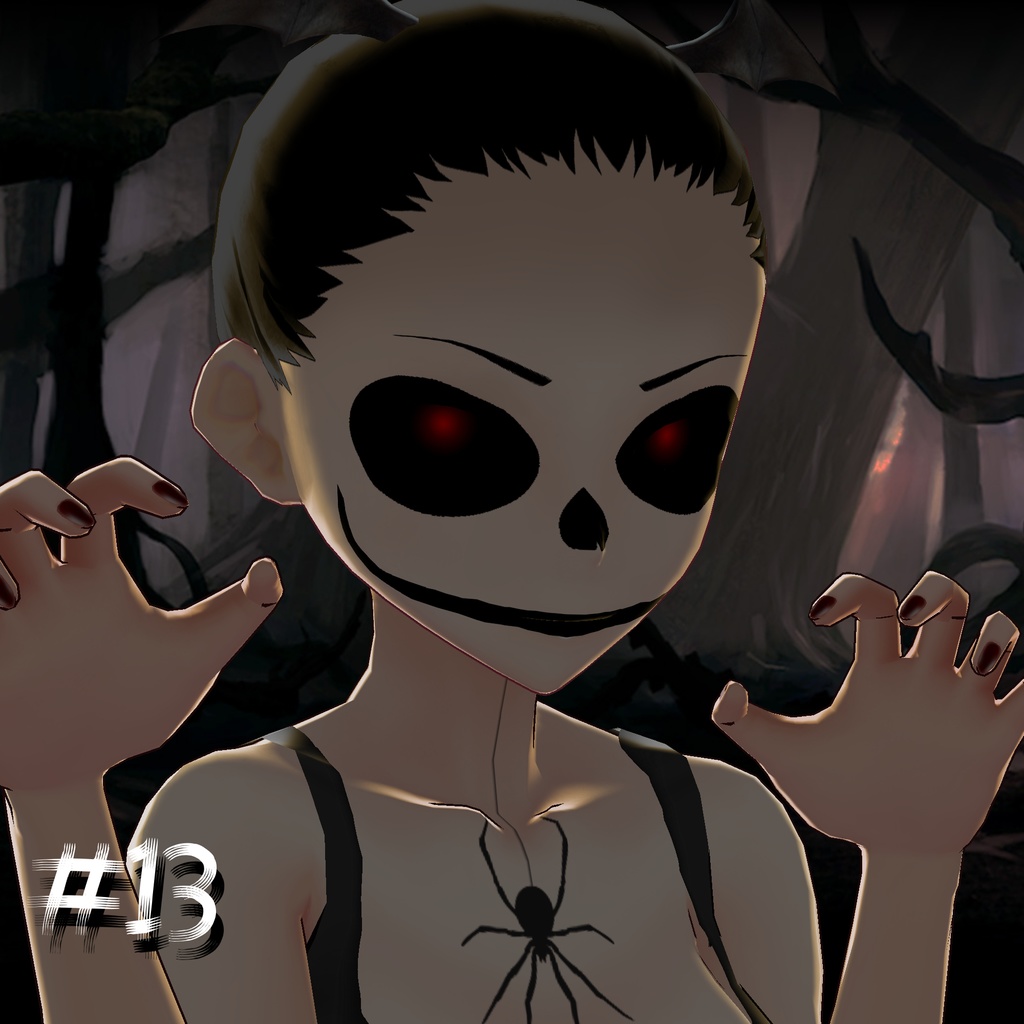 #13 ~ Free Skull Face Paint for VRoid Studio