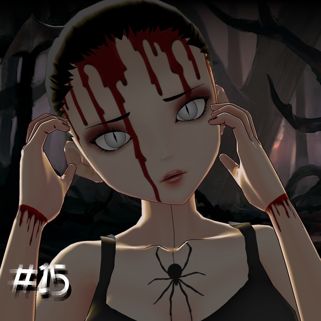 #15 ~ Free Bloody Face and Body Paint for VRoid Studio