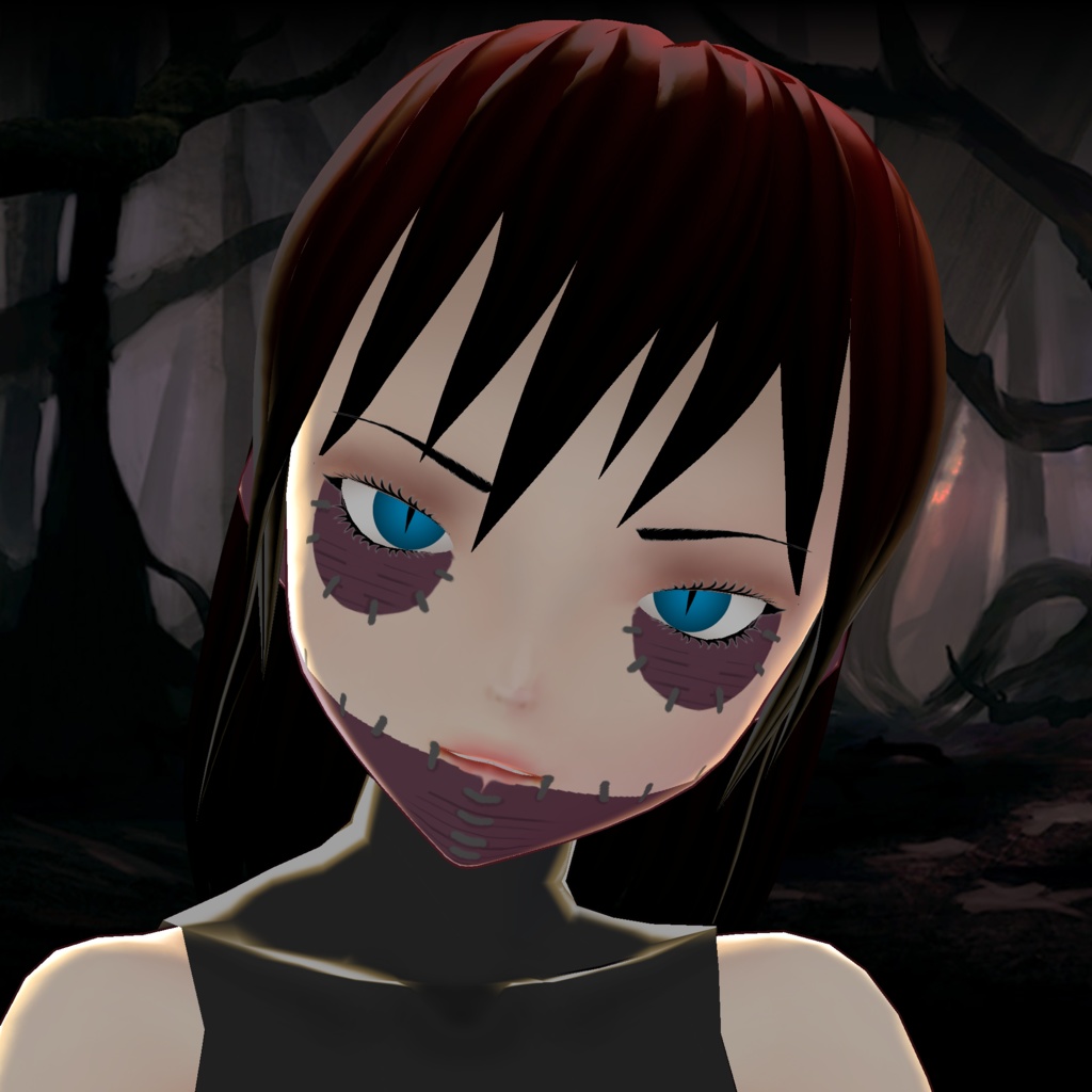 #16 ~ Free Bruned Zombie Face Paint for VRoid Studio