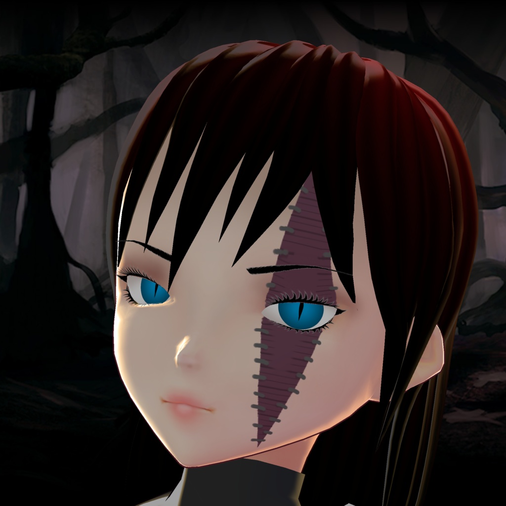 #16 ~ Free Bruned Zombie Face Paint for VRoid Studio