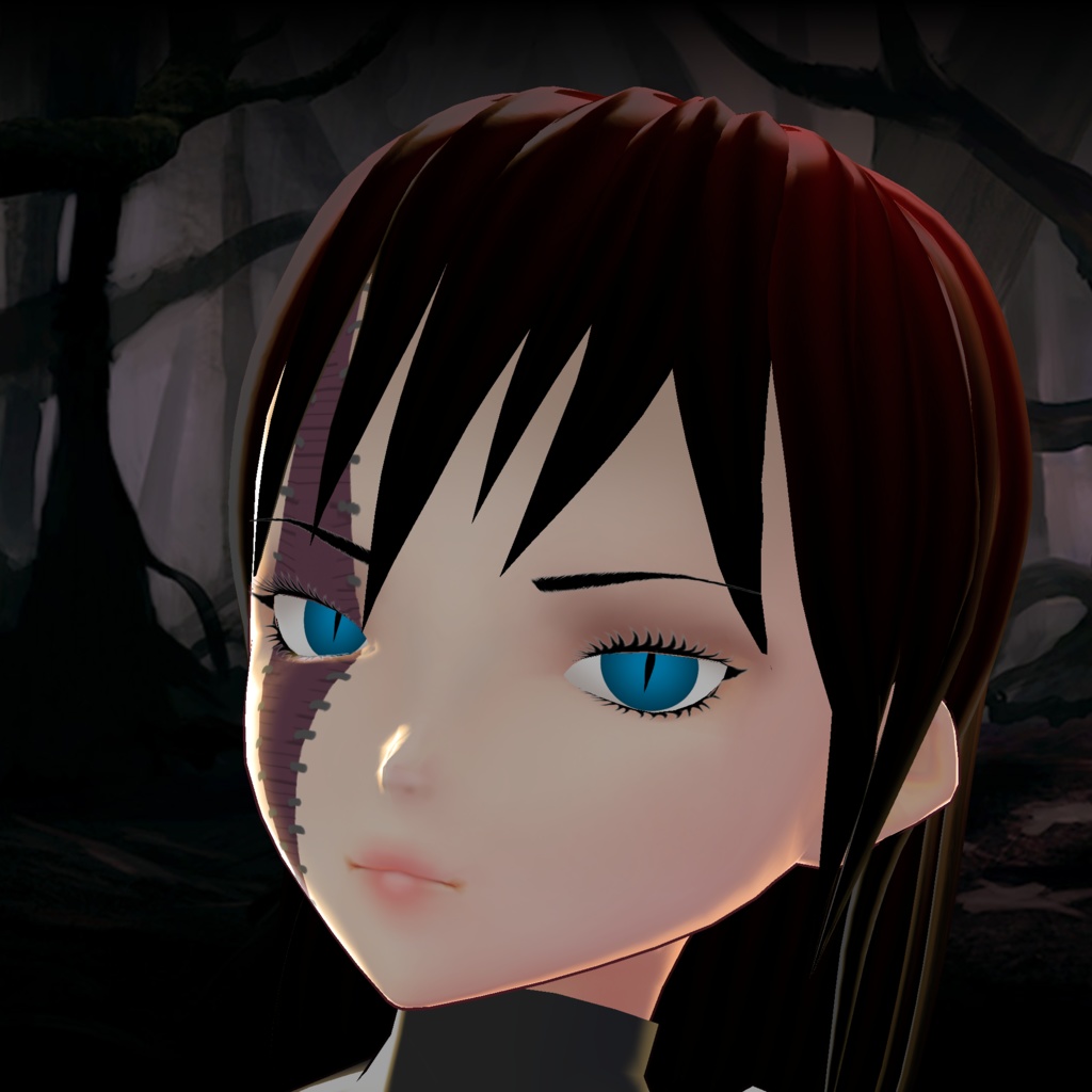 #16 ~ Free Bruned Zombie Face Paint for VRoid Studio