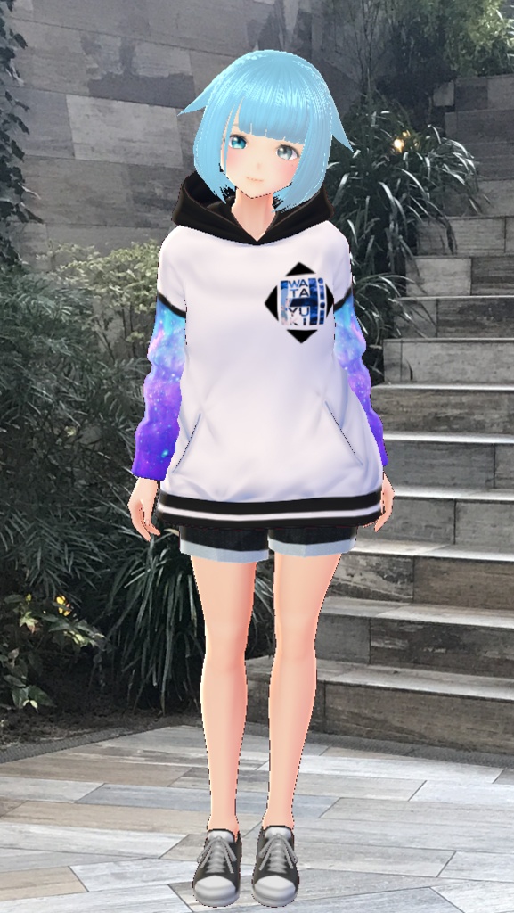 【無料版有】VRoid用ショートパンツ&スニーカーセット