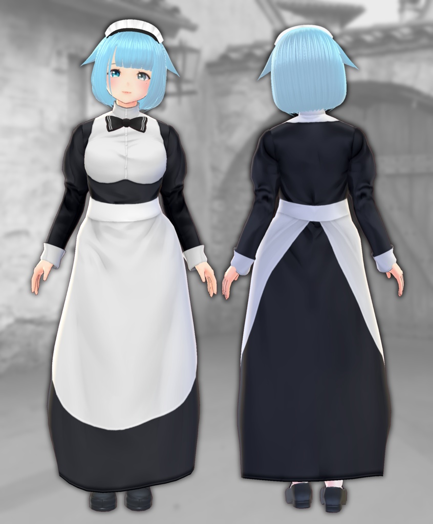 【無料版有】VRoid用クールメイドセット