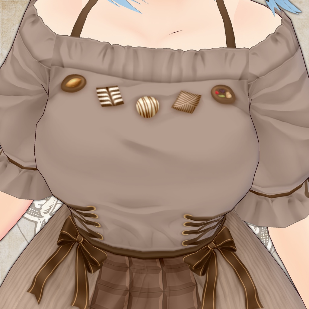 VRoid用とろけるショコラのワンピースセット