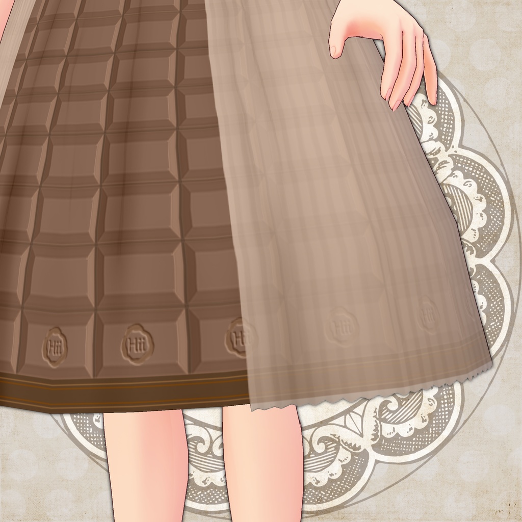 VRoid用とろけるショコラのワンピースセット