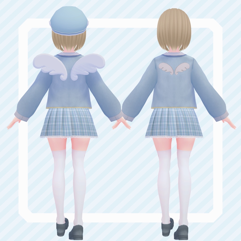 NEO制服セット(VRoid向けテクスチャ&3Dアクセサリー)
