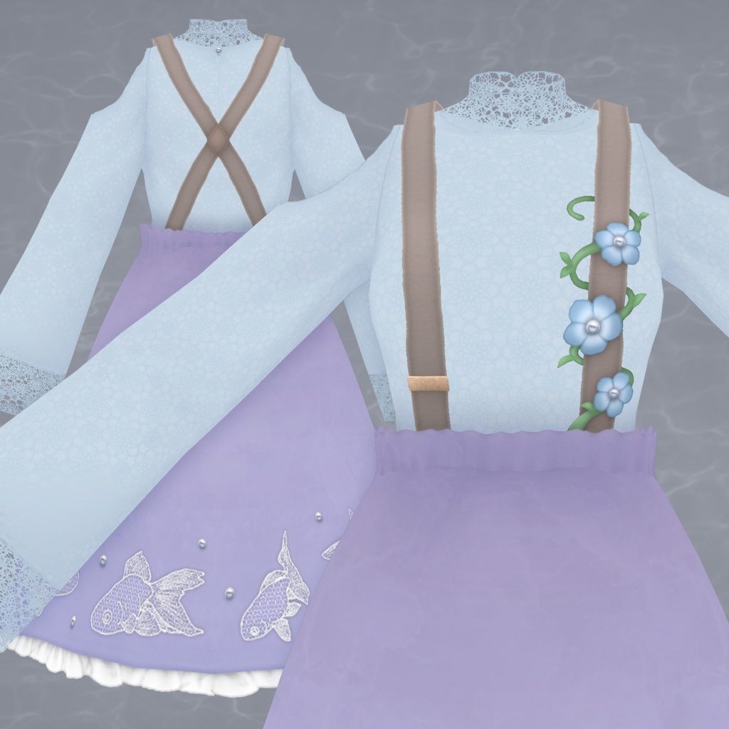 あなた色の花コーデセット【VRoid向けテクスチャ】