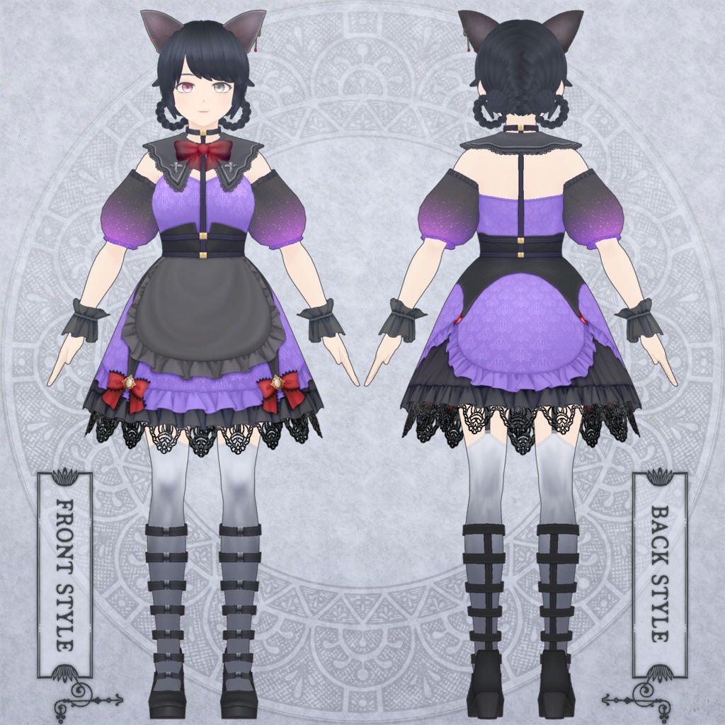 ハロウィンメイドドレス【VRoid向けテクスチャ】