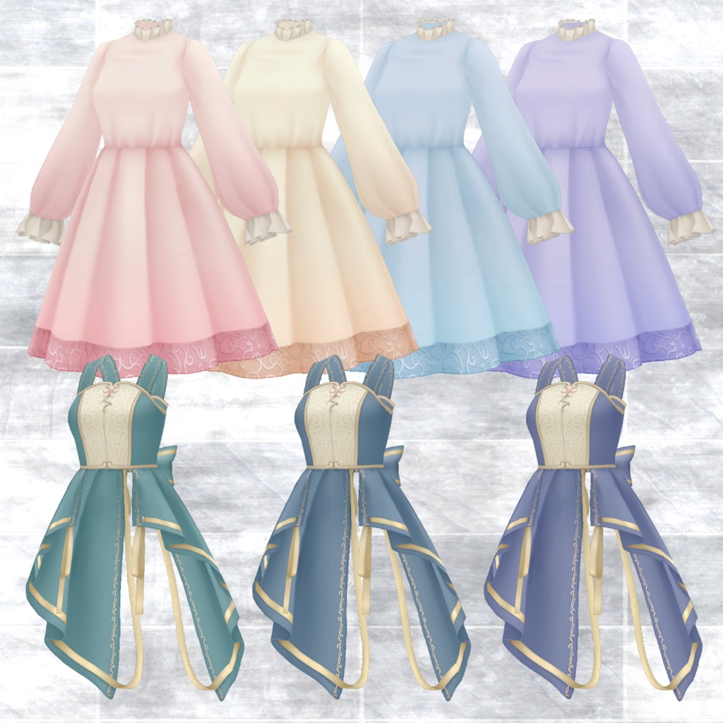 フェアリーテイルドレス【VRoid向けテクスチャ】