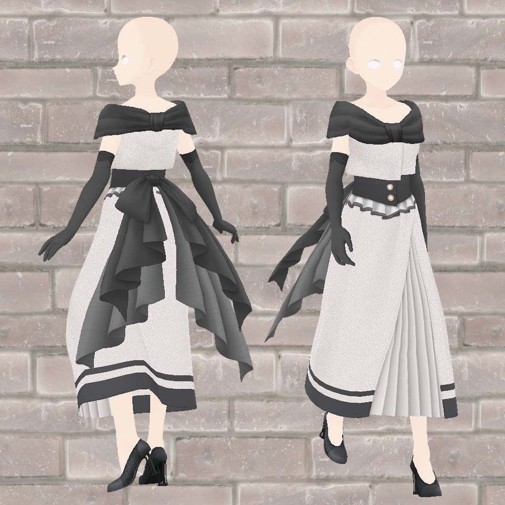 バッスル風モダンセットアップ【VRoid向けテクスチャ】