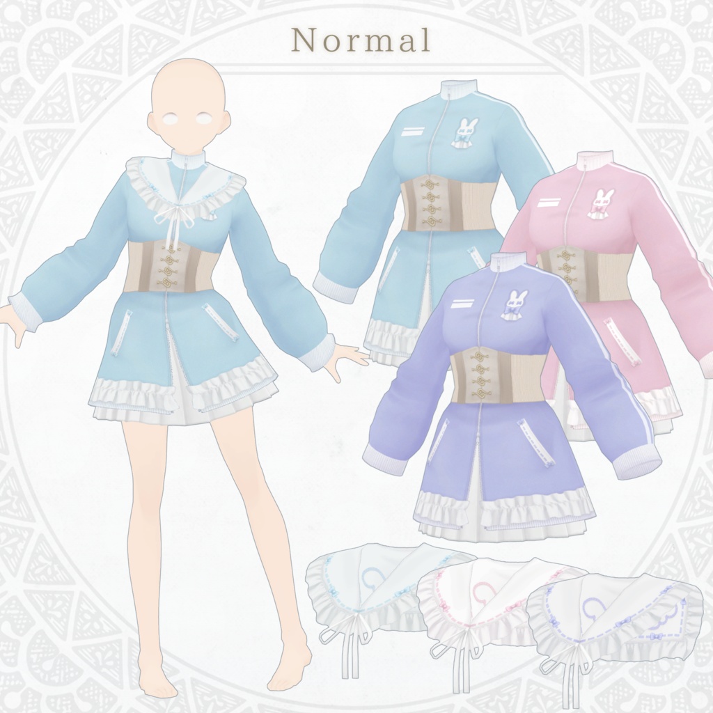 コルセットジャージセット【VRoid向けテクスチャ】