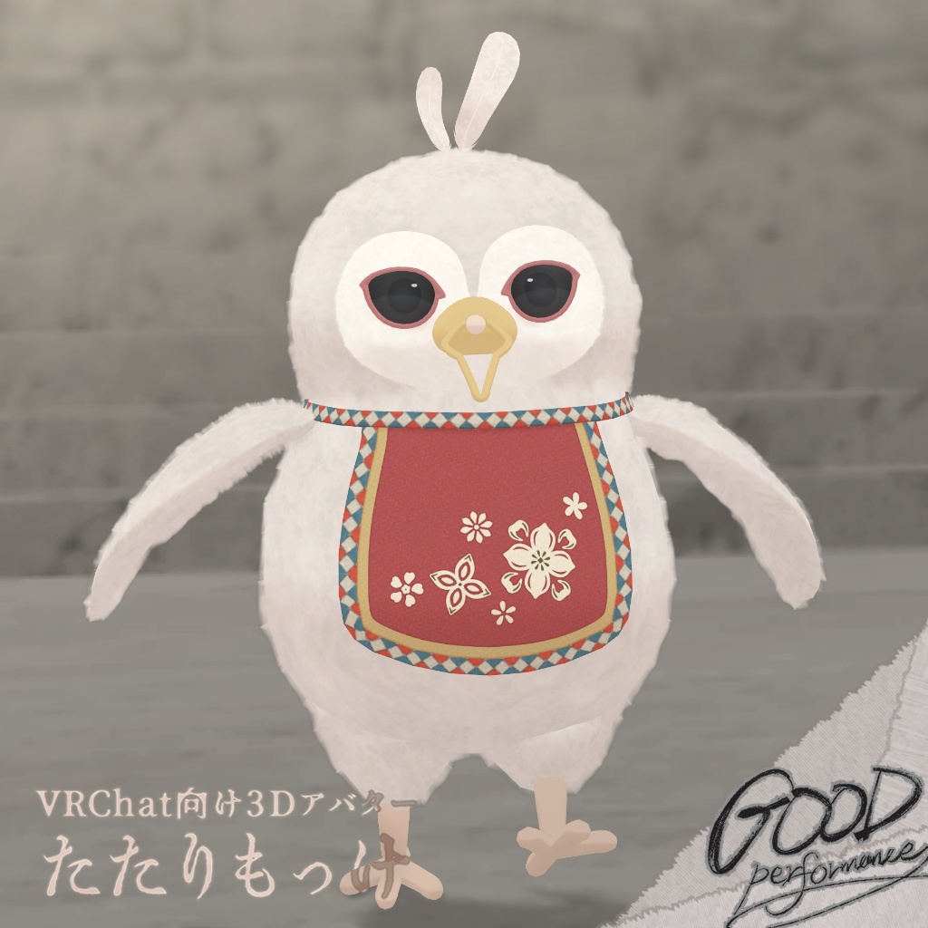 たたりもっけ【VRChat想定3Dアバター】