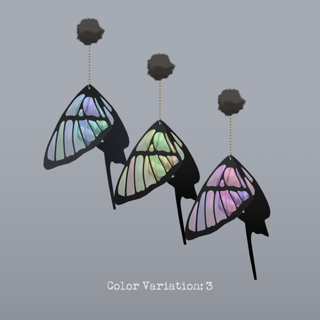 GlassButterflyEarrings【Lapwing&汎用】