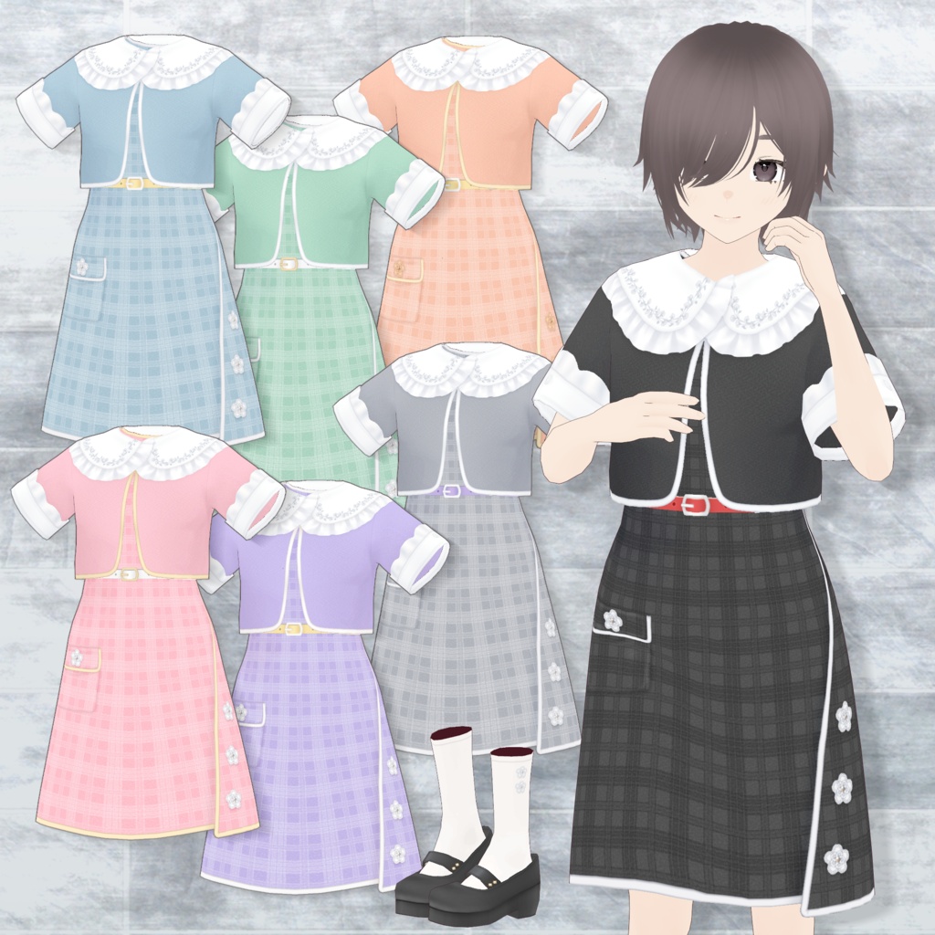 ピーターパンカラーツーピース【VRoidStudio】
