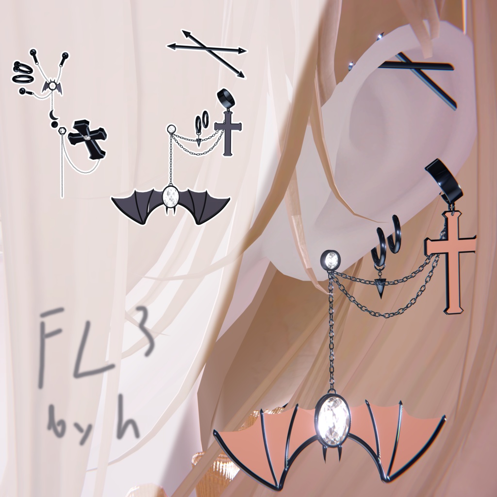 【SALE】FL3 pierced earrings 01