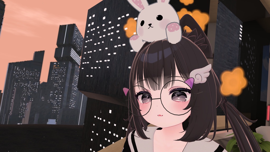 【無料】手が連動して動くうさぎ【VRChat向け】