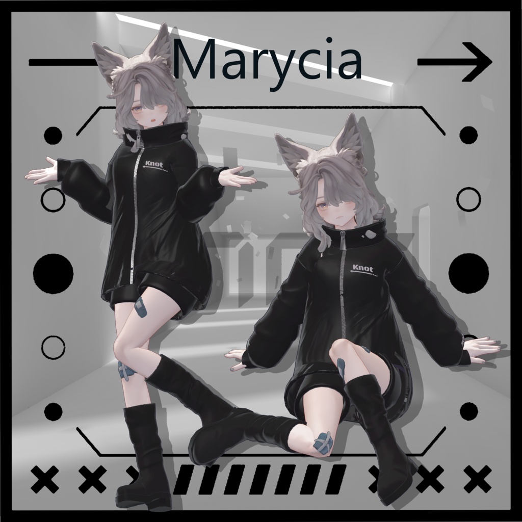 《19アバター対応》Knot『MA対応』【VRC向け衣装】