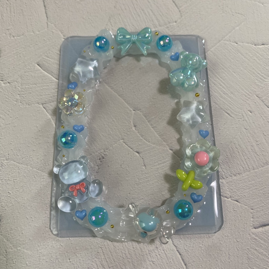 【B8】ホイップデコ トレカケース 硬質ケース 水色