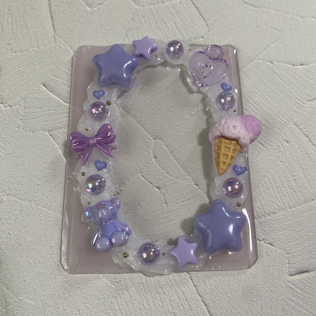 【B8】ホイップデコ トレカケース 硬質ケース パープル