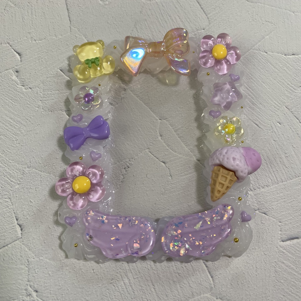 【B8】ホイップデコ トレカケース 硬質ケース パープル 紫