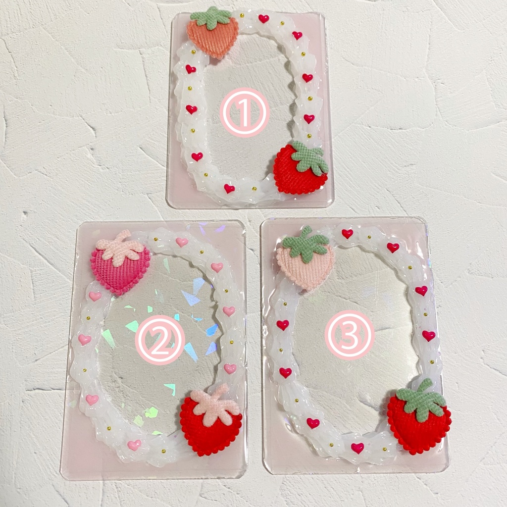 【B8/全3種】ホイップデコ トレカケース 硬質ケース いちご 丸型