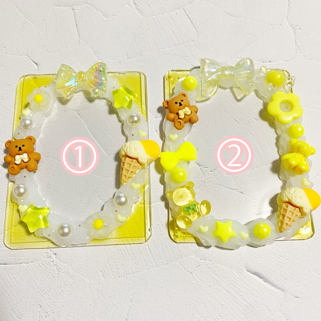 【B8/全2種】ホイップデコ トレカケース 硬質ケース 丸型 イエロー 黄色