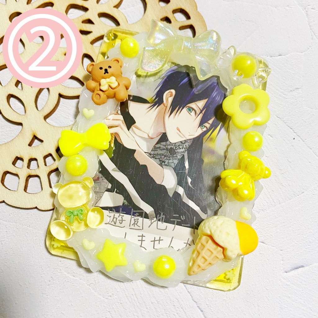 【B8/全2種】ホイップデコ トレカケース 硬質ケース 丸型 イエロー 黄色