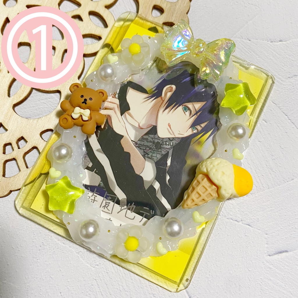 【B8/全2種】ホイップデコ トレカケース 硬質ケース 丸型 イエロー 黄色