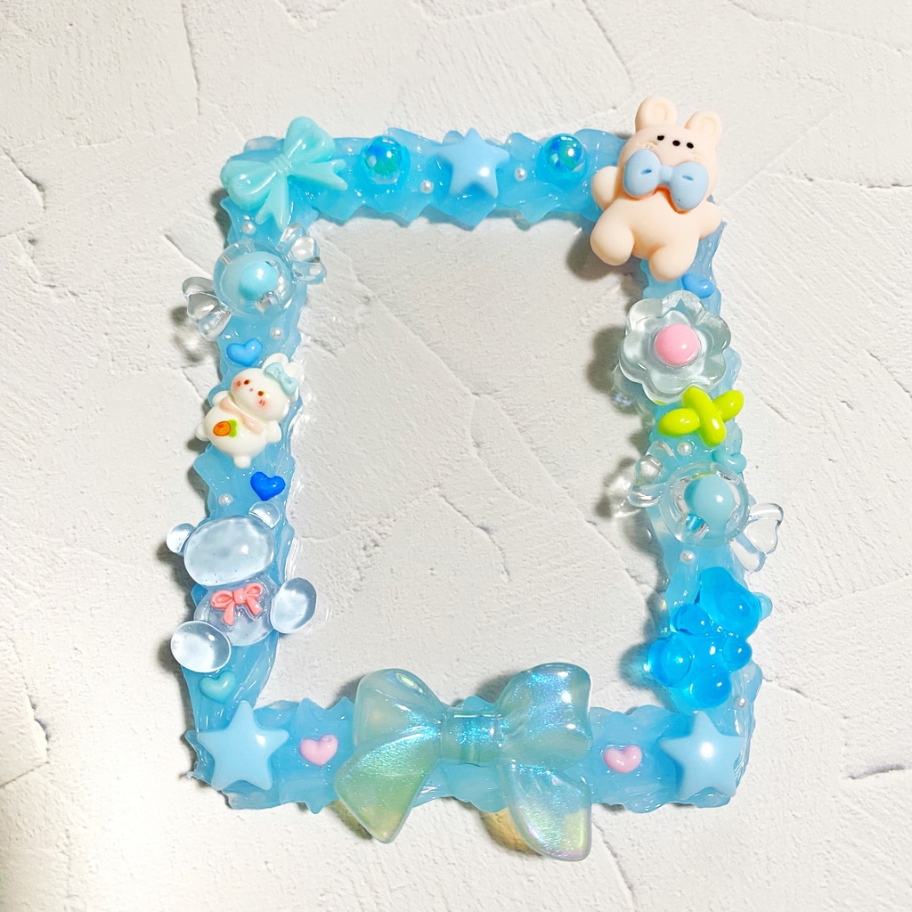 【B8】ホイップデコ トレカケース 硬質ケース 水色 ブルー