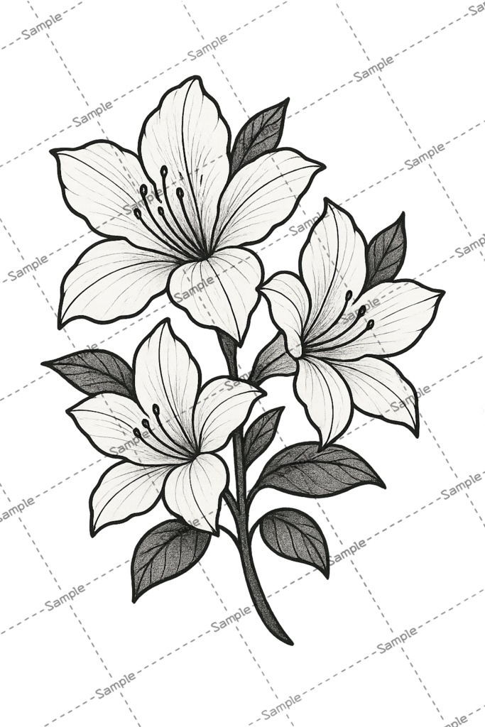 Tattoo No,01　ツツジ　2色