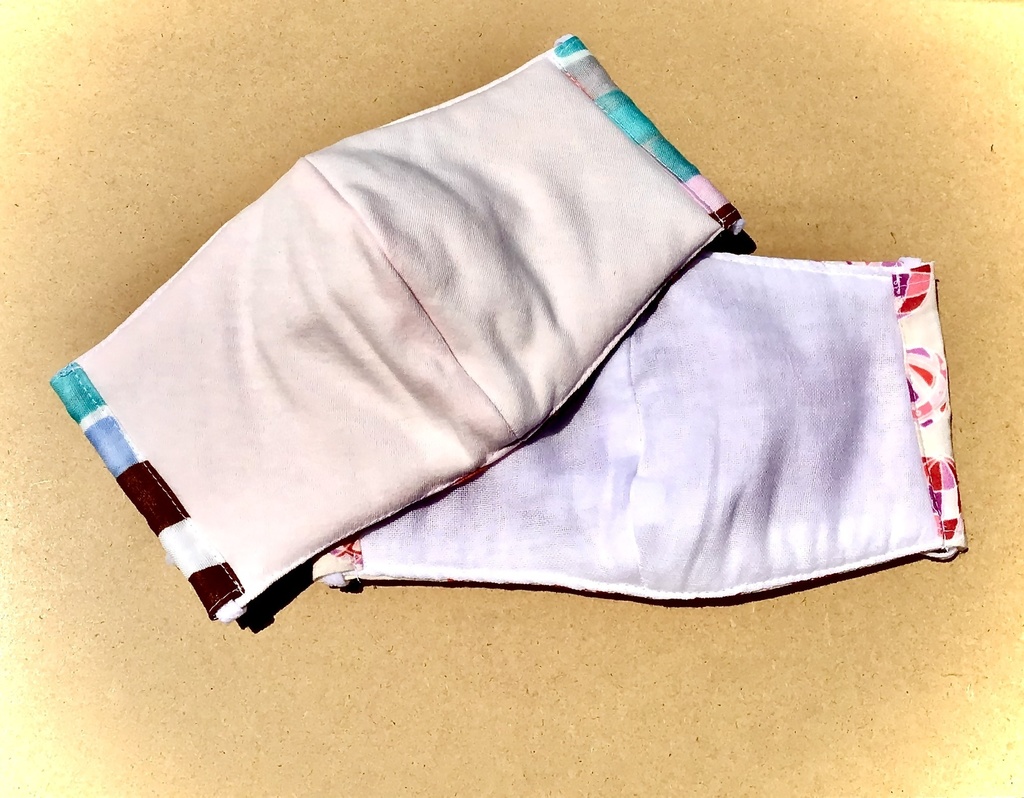 和風柄(手毬 ピンク) 手作りマスク