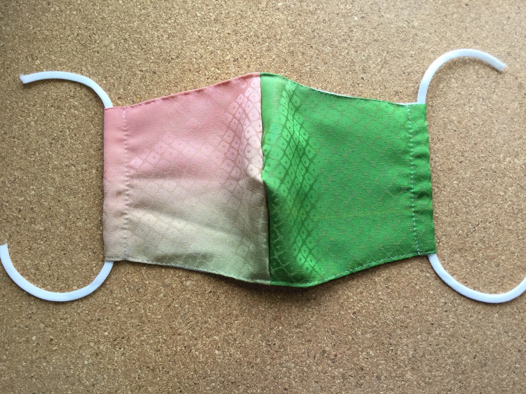 和装マスク(グレー・ピンク)