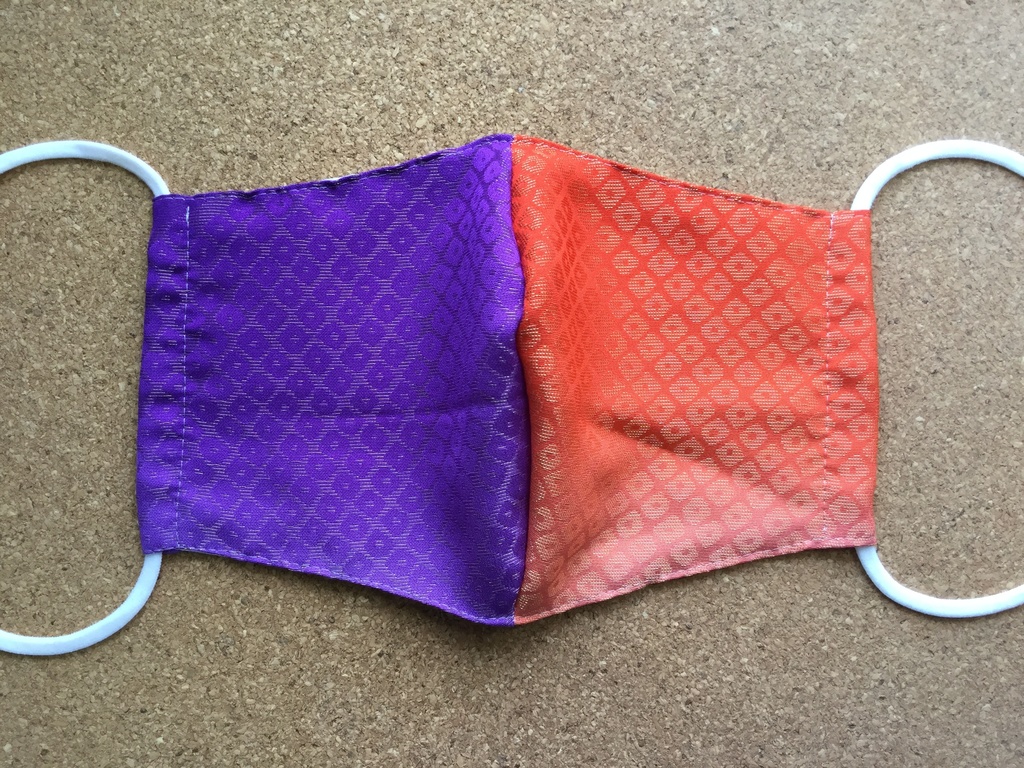 和装マスク(グレー・ピンク)