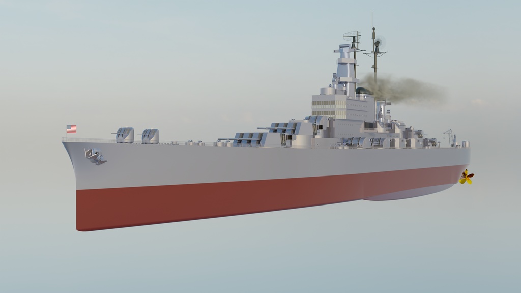 オリジナル艦-アメリカ風デザインの防空巡洋戦艦