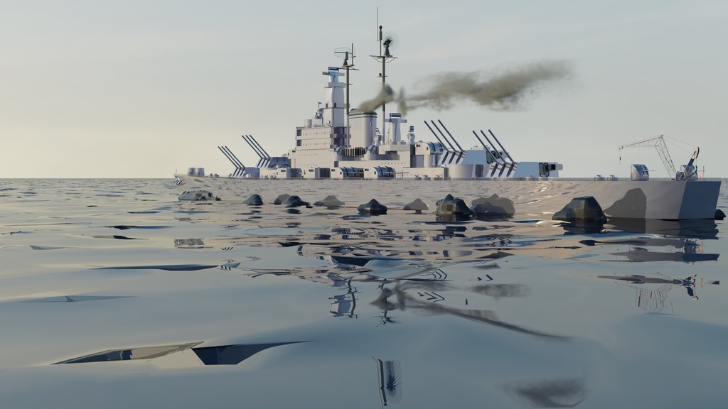 オリジナル艦-アメリカ風デザインの防空巡洋戦艦