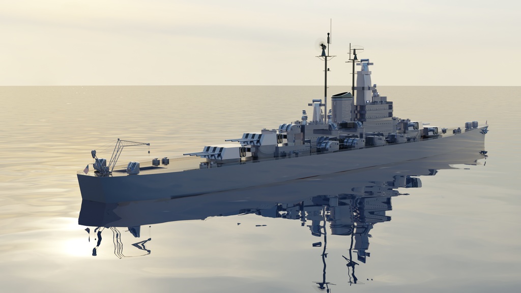 オリジナル艦-アメリカ風デザインの防空巡洋戦艦
