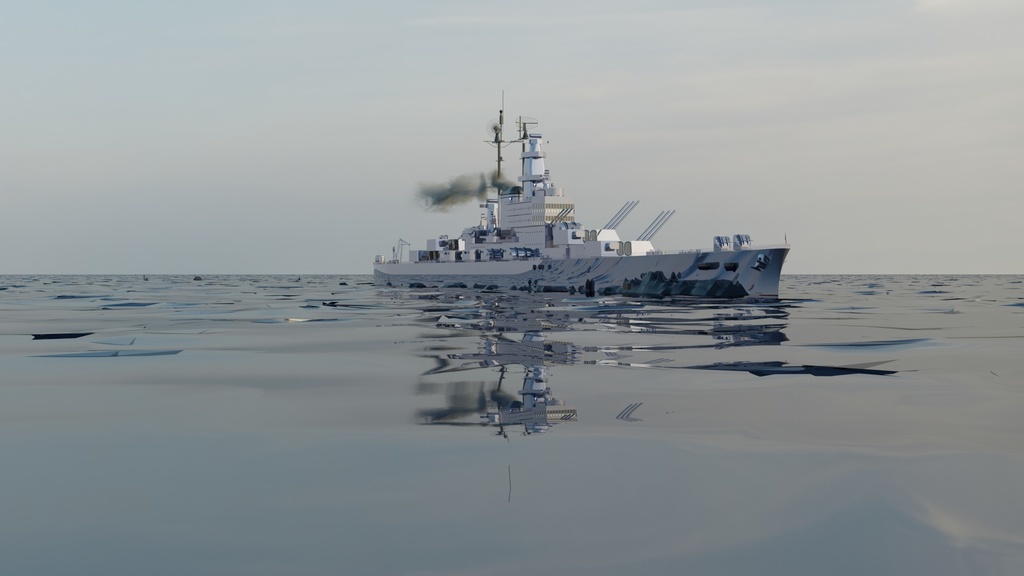 オリジナル艦-アメリカ風デザインの防空巡洋戦艦