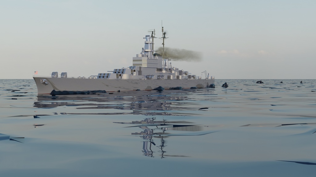 オリジナル艦-アメリカ風デザインの防空巡洋戦艦