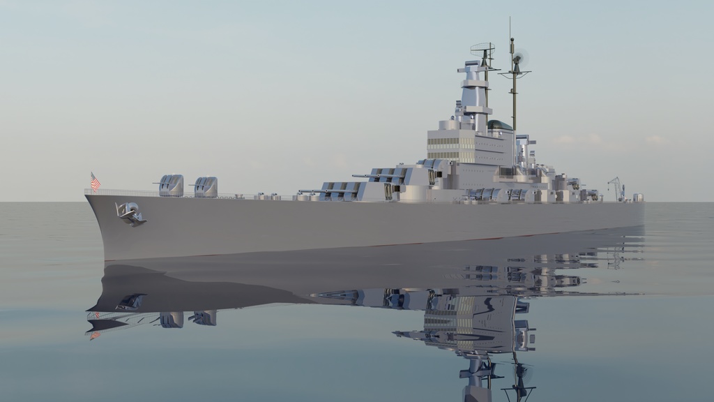 オリジナル艦-アメリカ風デザインの防空巡洋戦艦