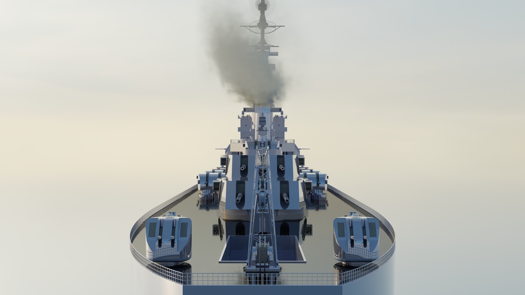 オリジナル艦-アメリカ風デザインの防空巡洋戦艦