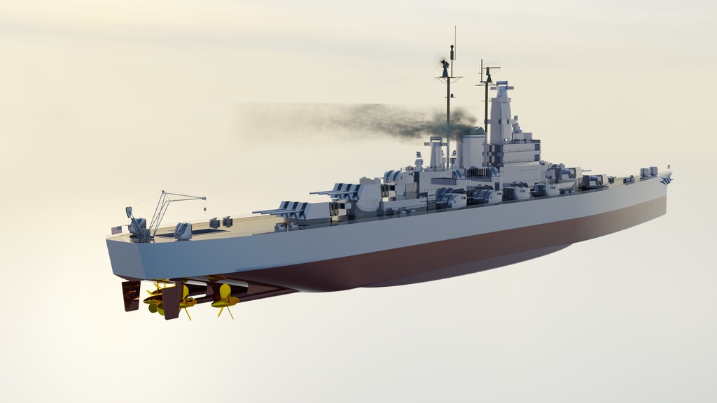 オリジナル艦-アメリカ風デザインの防空巡洋戦艦