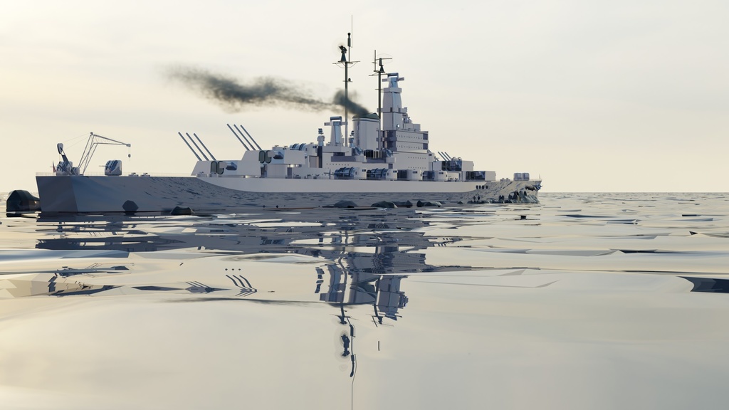 オリジナル艦-アメリカ風デザインの防空巡洋戦艦