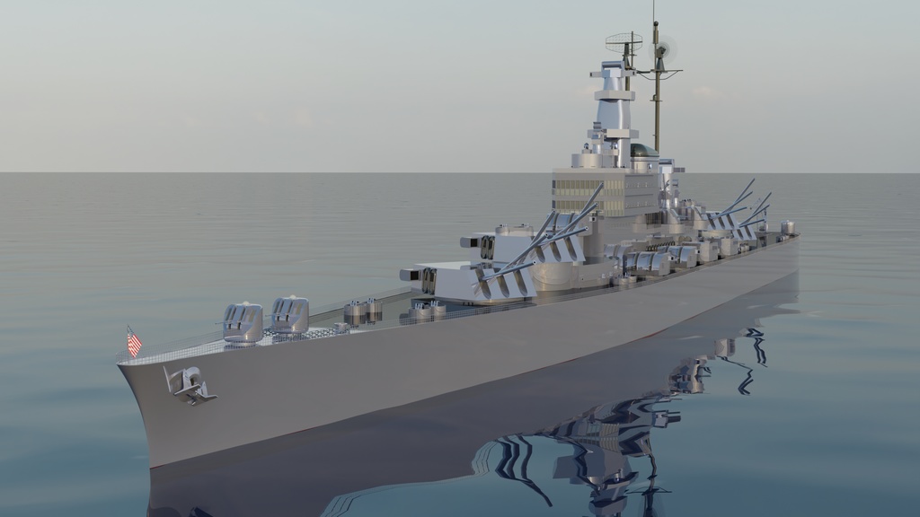 オリジナル艦-アメリカ風デザインの防空巡洋戦艦
