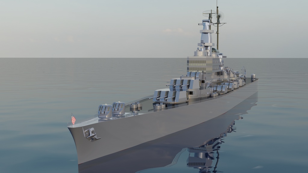 オリジナル艦-アメリカ風デザインの防空巡洋戦艦